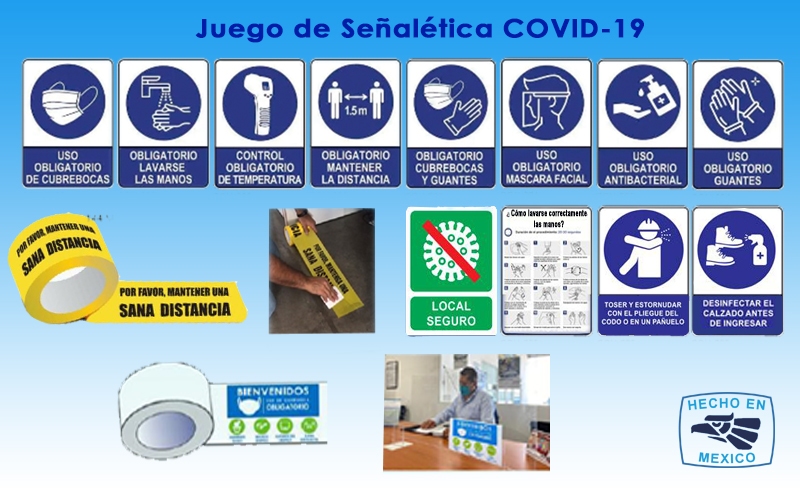 Juego Señalética de Protección Sanitaria / COVID-19